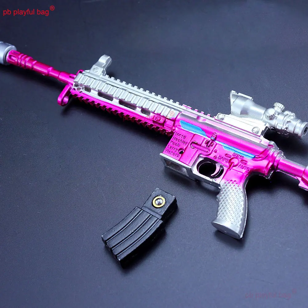 21cm Time Space Roaming M416 Rifle Alloy gun model Keychain Metal Pendant Action Figures Decoration Collect Kids Toy Gift ZG193