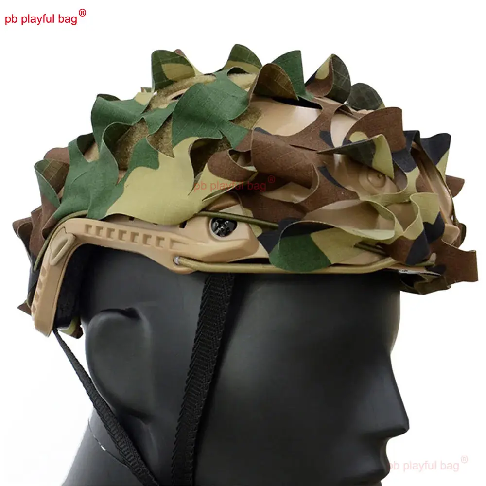 Tactical helmet Cover Field Equipment Camouflage Outdoor Sports Toy Accessories CS Game Grid Helmet Cover QG558