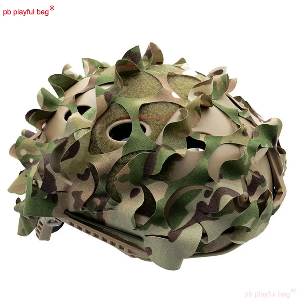 Tactical helmet Cover Field Equipment Camouflage Outdoor Sports Toy Accessories CS Game Grid Helmet Cover QG558