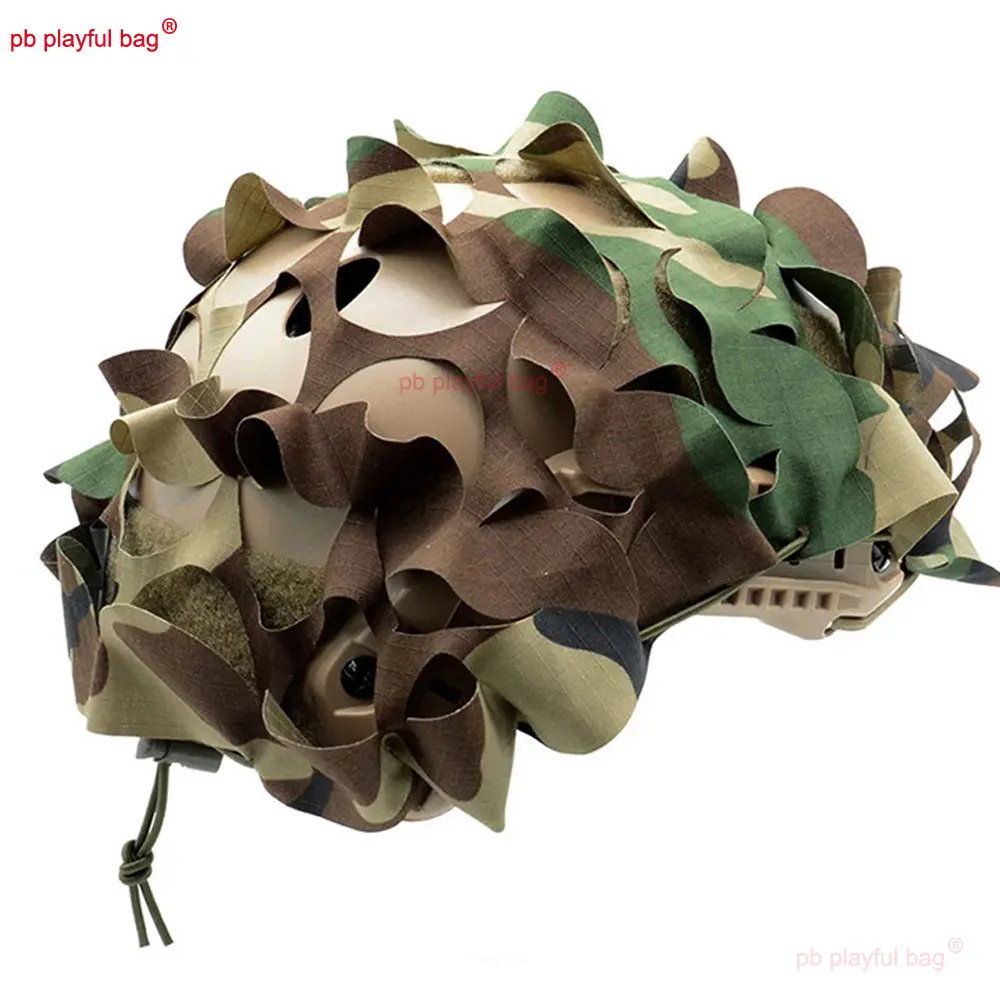 Tactical helmet Cover Field Equipment Camouflage Outdoor Sports Toy Accessories CS Game Grid Helmet Cover QG558