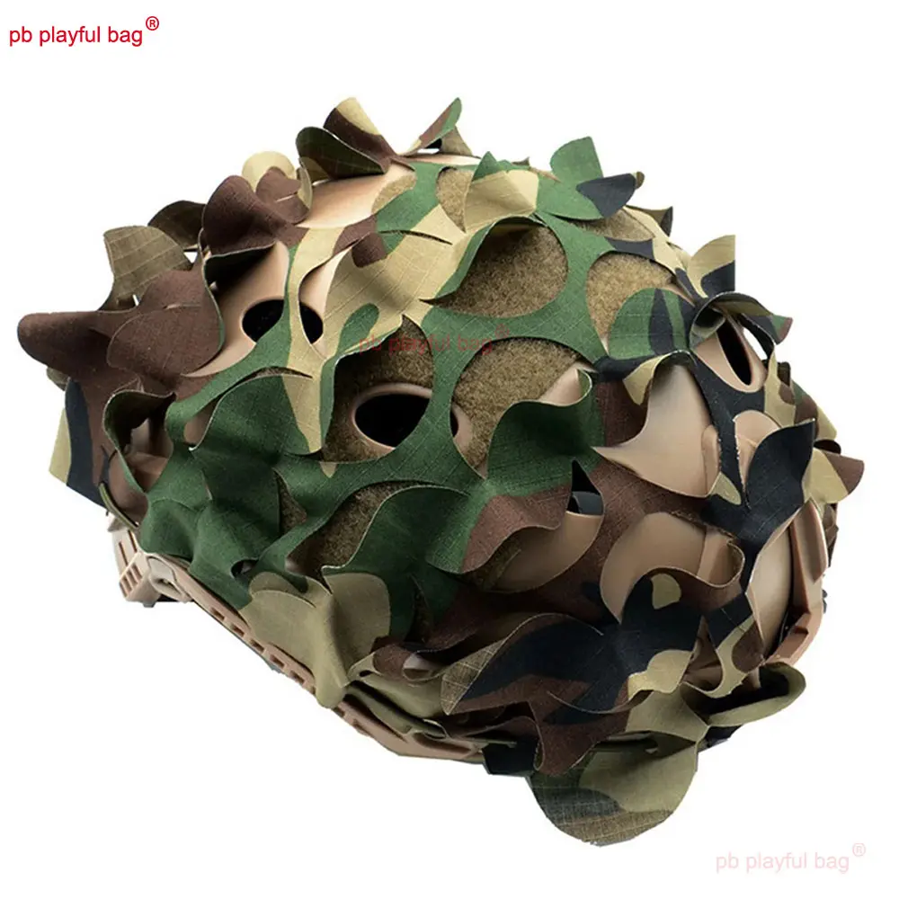 Tactical helmet Cover Field Equipment Camouflage Outdoor Sports Toy Accessories CS Game Grid Helmet Cover QG558
