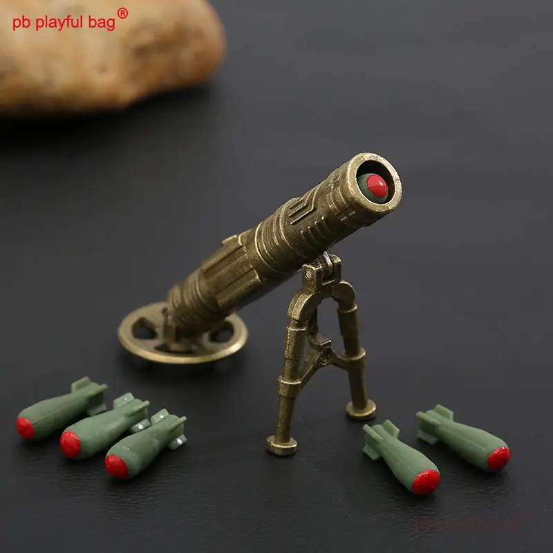 PB Playful Bag Outdoor sports Mini Jedi alloy mortars Children's toy gift rocket launch Sand table model Antique cannon ZG21