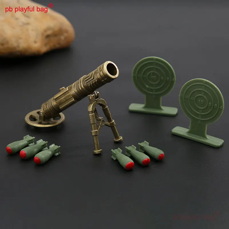 PB Playful Bag Outdoor sports Mini Jedi alloy mortars Children's toy gift rocket launch Sand table model Antique cannon ZG21