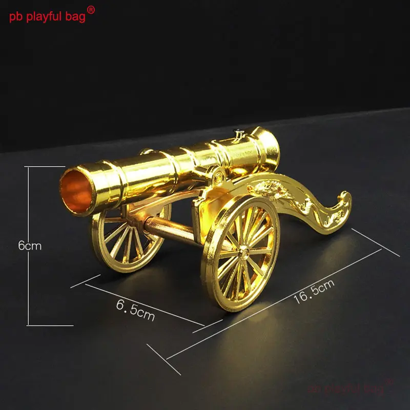 PB Playful Bag Outdoor sports Mini Jedi alloy mortars Children's toy gift rocket launch Sand table model Antique cannon ZG21