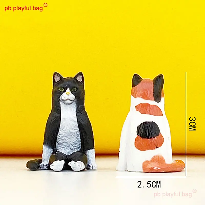 Simulation Cute 6pcs Cat Dolls Squatting and Sitting Animal Model Action Figure Kids Toys Christmas Gifts Cake Decoration ZG104
