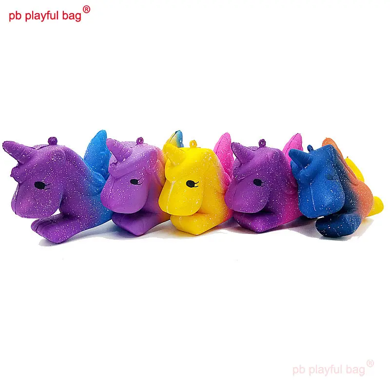 Kawaii Flying Horse Unicorn Squishy Slow Rising Squeeze Pu Material Release Pressure Toys Cartoon Kids Christmas Gifts ZG132