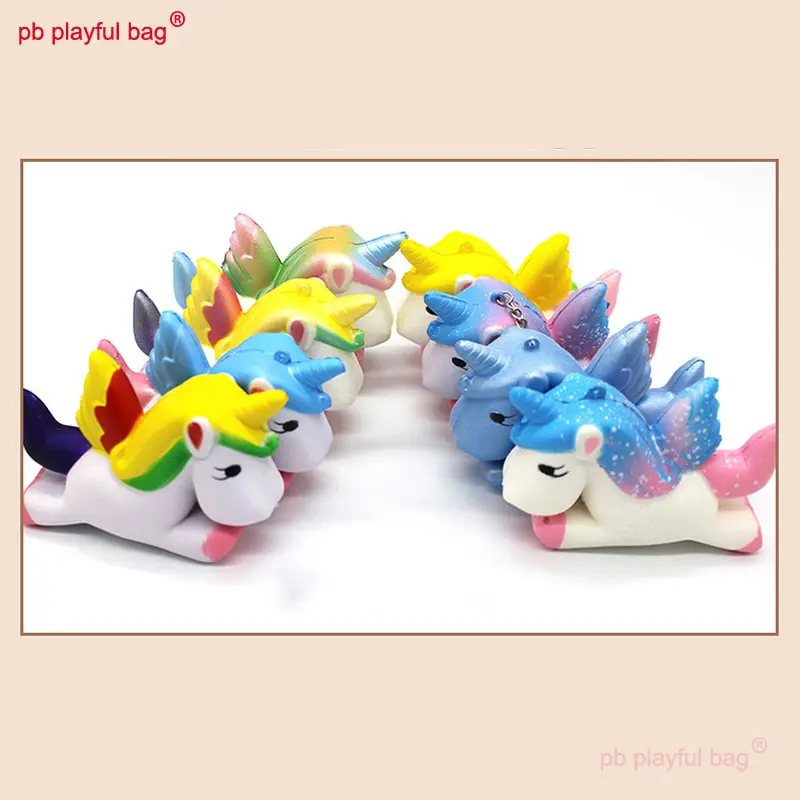Kawaii Flying Horse Unicorn Squishy Slow Rising Squeeze Pu Material Release Pressure Toys Cartoon Kids Christmas Gifts ZG132