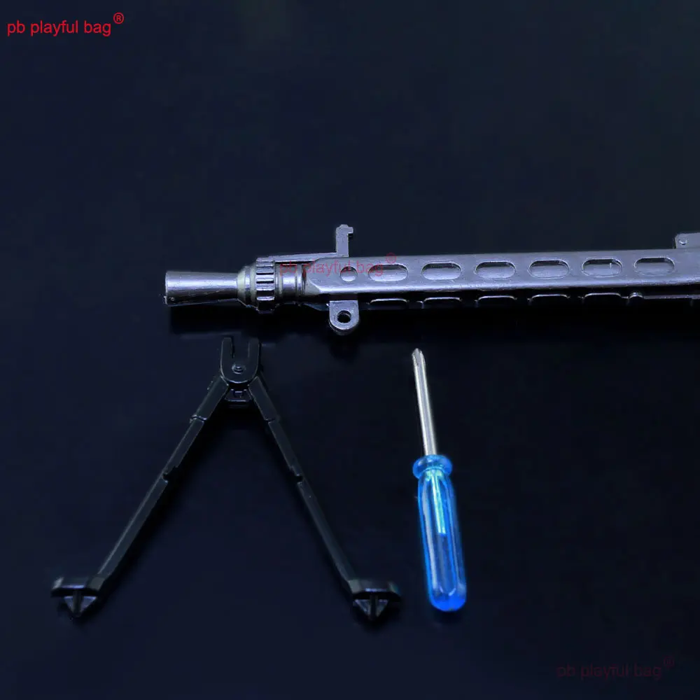 19cm MG3 Machine Gun Metal Weapon Model Action Figure Game Peripheral Ornament Crafts Keychain Collection Toy Kids Gift ZG382