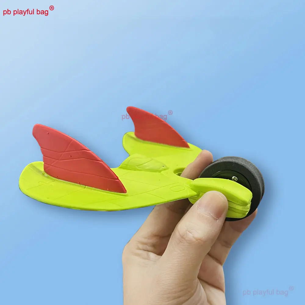 Outdoor Sports Hand Thrown Aircraft Model EVA Foam Children's Fun Toys Interactive Games Throw out the Pulley Aircraft TG58