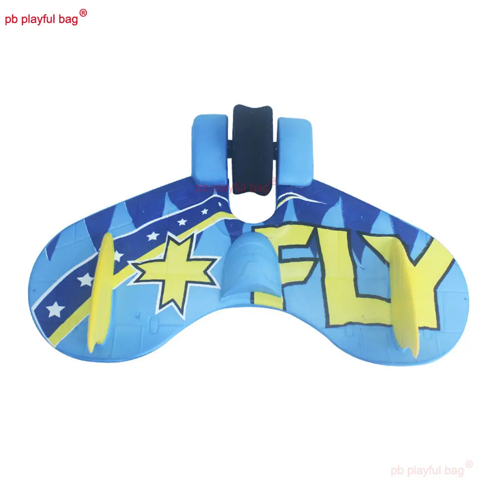 Outdoor Sports Hand Thrown Aircraft Model EVA Foam Children's Fun Toys Interactive Games Throw out the Pulley Aircraft TG58