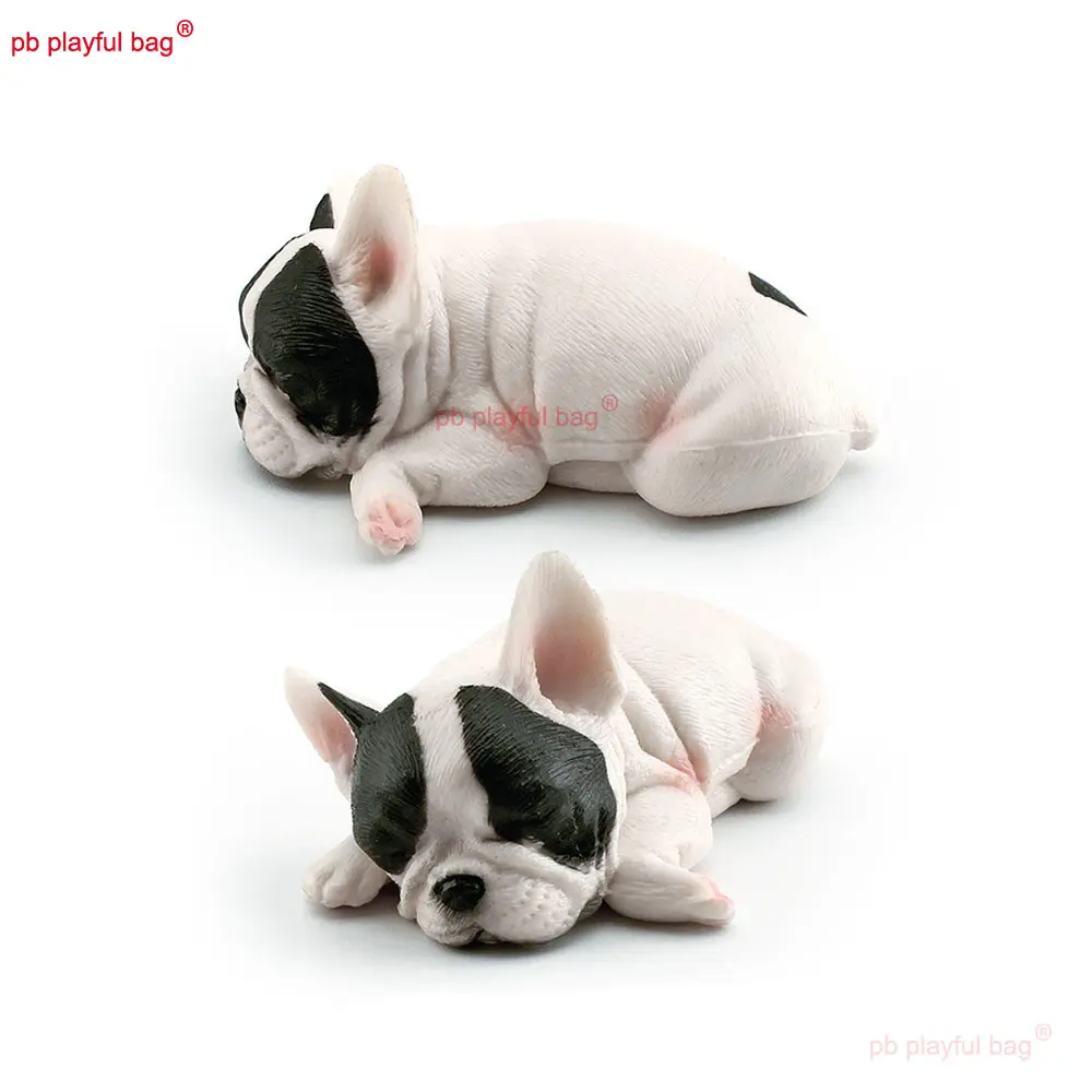 Simulated Sleeping Position French Bulldog Shiba Inu Kids Pet Dog Model Decoration Static Ornament Toy Action Figure HG349