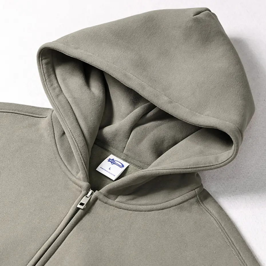 Harajuku Oversized Hoodies Solid Zipper Plush Sweatshirt Jacket Streetwear Hip Hop Hoodie Unisex