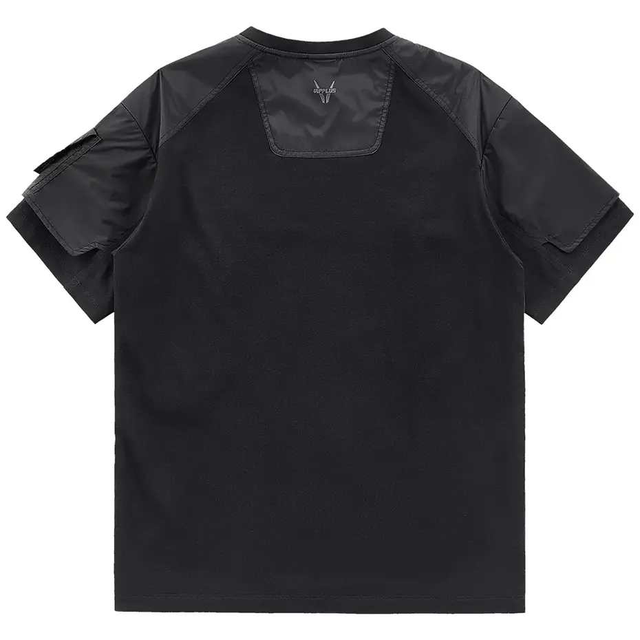 2023 New Designer T Shirt Patchwork Cargo T-shirts Men Techwear Streetwear Tee Shirts Fashion Harajuku Hip Hop Tshirt Ninja Top