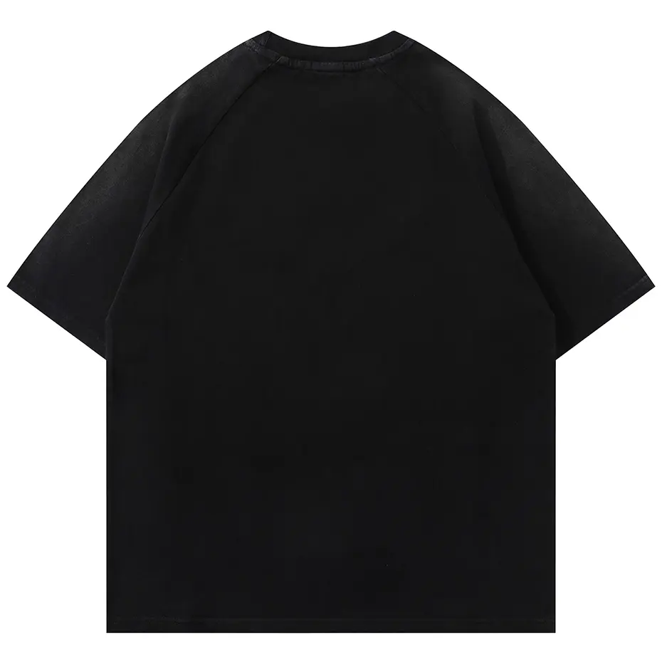 Punk Rivet T Shirts Patchwork Tee Tops 2024 Men Vintage Oversized Harajuku Hip Hop Streetwear T-shirt Casual Loose Cotton Tshirt