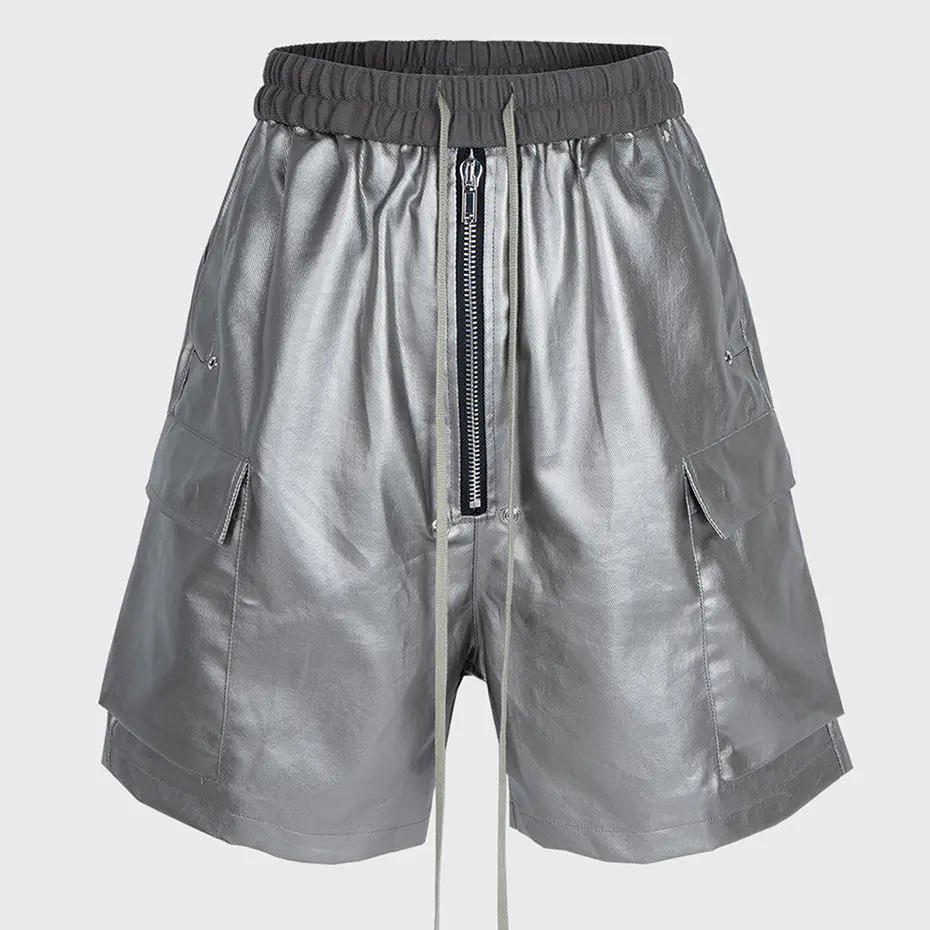 Men Summer Cargo Shorts 2025 Summer Black Loose Casual Shorts RO Style Side Pocket Wide Leg Shorts Pants for Male
