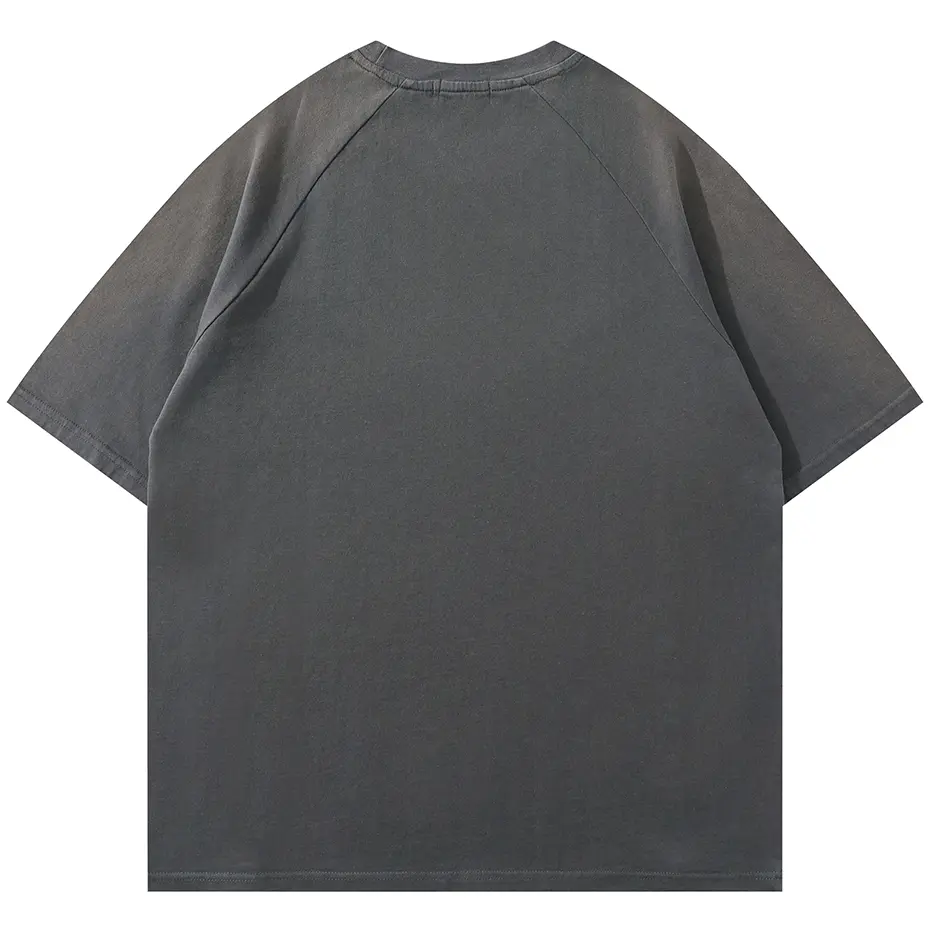 Punk Rivet T Shirts Patchwork Tee Tops 2024 Men Vintage Oversized Harajuku Hip Hop Streetwear T-shirt Casual Loose Cotton Tshirt
