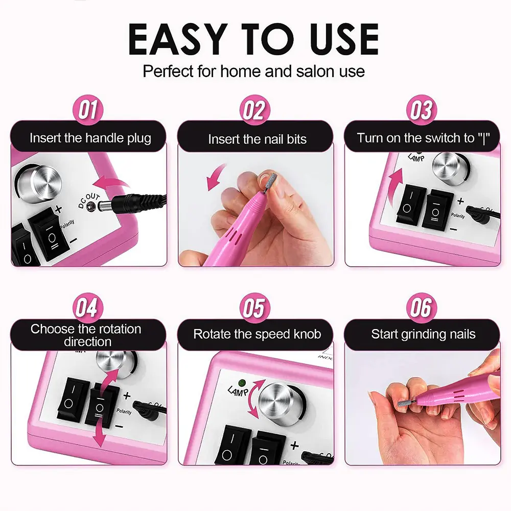 LINMANDA Nail Drill Machine Electric Manicure Milling Cutter Kit For Gel Polish Professional Manicure Tool Salon Equipment