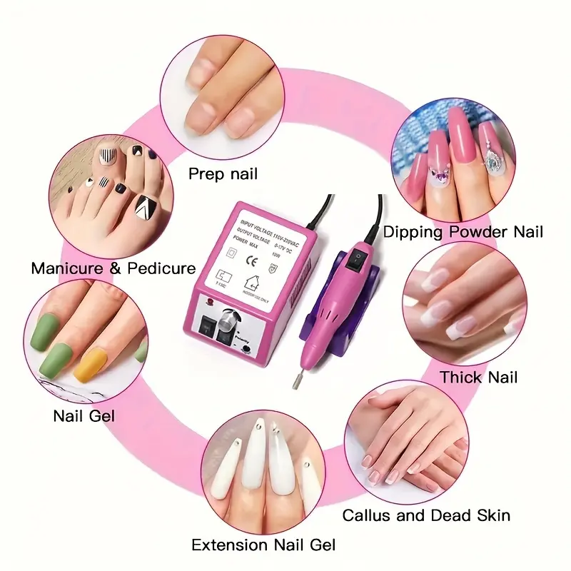 LINMANDA 20000 RPM Manicure Drill Machine Set Electric Nail Drill Machine Gel Polish Remover Portable Nail Polisher Equipment