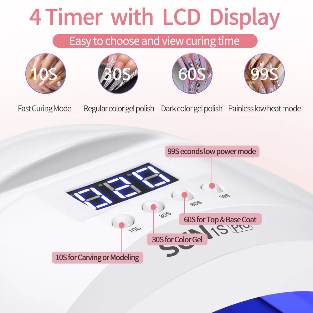 LINMANDA SUN1S Nail Dryer UV LED Lamps 48W for Manicure 30 Leds Drying Nail Gel Polish 4 Timer With LCD Display Nail Tools