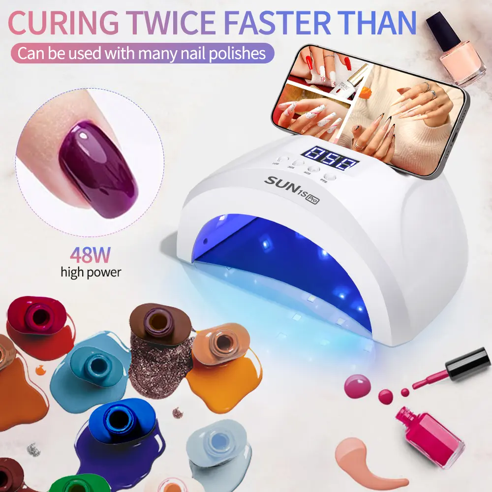 LINMANDA SUN1S Nail Dryer UV LED Lamps 48W for Manicure 30 Leds Drying Nail Gel Polish 4 Timer With LCD Display Nail Tools
