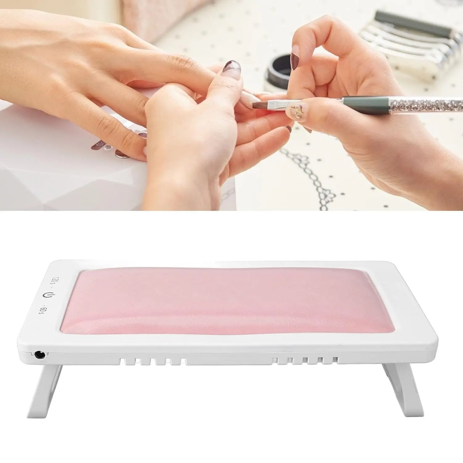 LINMANDA UV Led Nail Lamp With Leather Hand Pad Foldable Drying Lamp Home Use Nail Lamp For Drying Polish Varnish With USB Cable