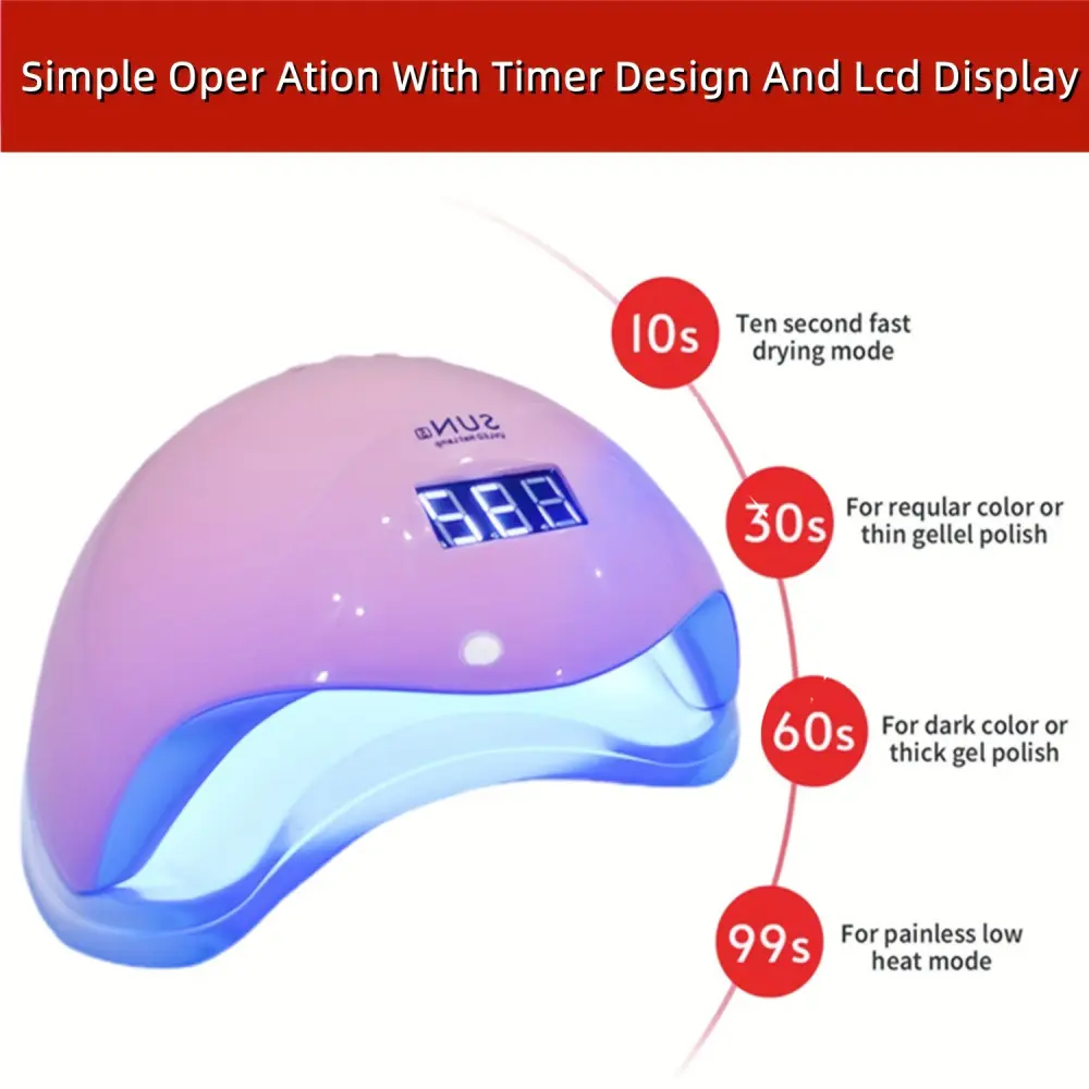 LINMANDA SUN5 48W LED UV Lamp for Nails Drying All Gel Professional Nail Art Tools Accessories for Fingernail Toenail Salon