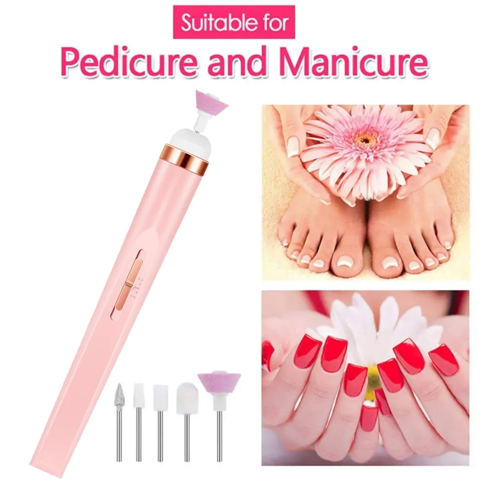 LINMANDA Electric Nail Drill Set Portable Nail Drill Rechargeable Nail File for Acrylic Manicure Pedicure Polishing Tools