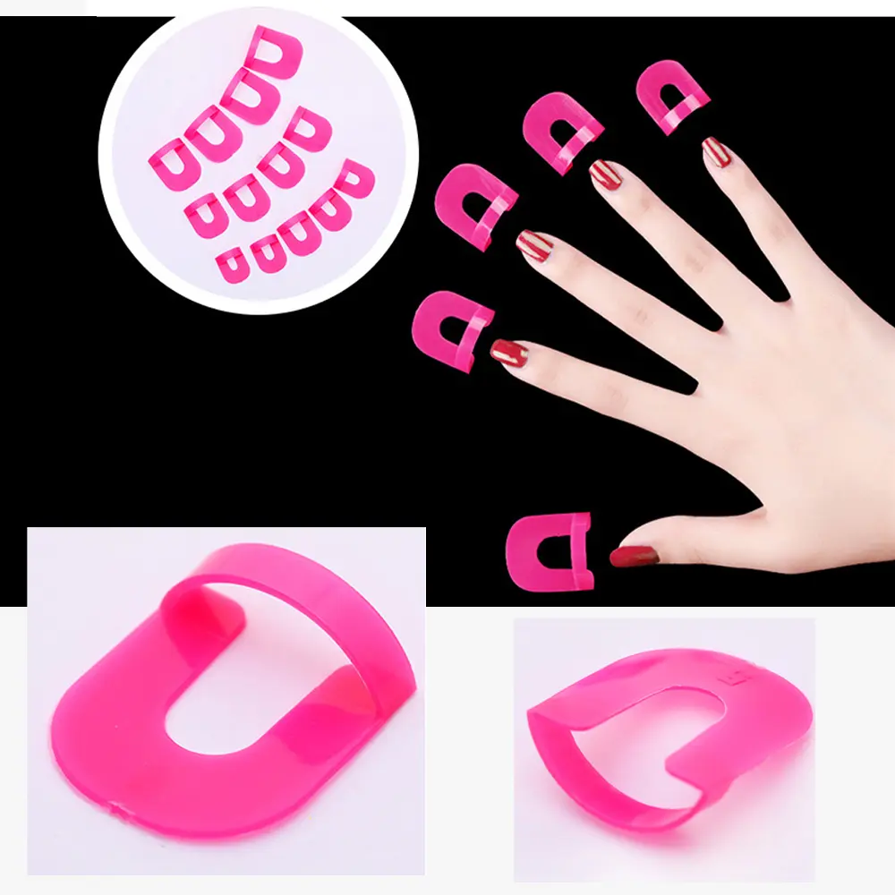 LINMANDA U Shape Nail Polish Protector for Nail Painting Cuticle Protector Tape Nail Guards Spill Proof Stickers Stamping Tool