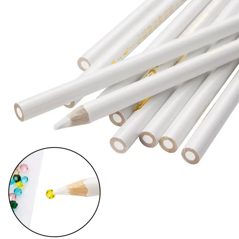 LINMANDA 5/10Pcs DIY Manicure Drill Pen White Pointed Pens for Easy Application present for Nail Enthusiasts Home and Salon Use