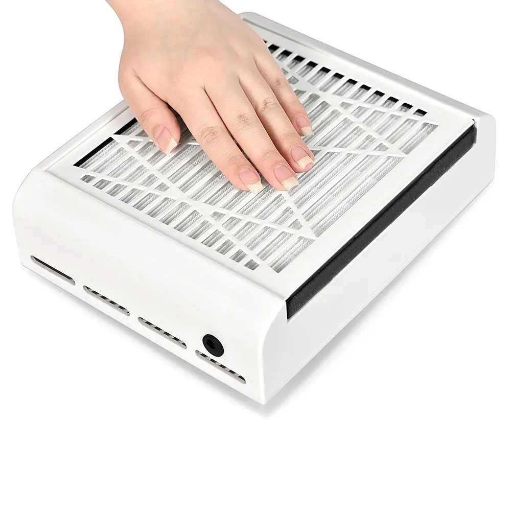 LINMANDA Cube Shape Nail Dust Collector Vacuum Cleaner Gel Nails Powder Reducer Absorber Sucker Extractor Fan for Manicure