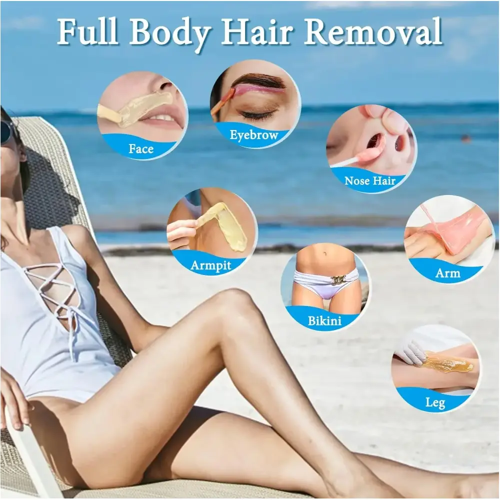 LINMANDA Hair Removal Wax Warmer for Hair Removal for Leg Body Arm Bikini Area Wax Roller Warmer Waxing for Travel Home Use