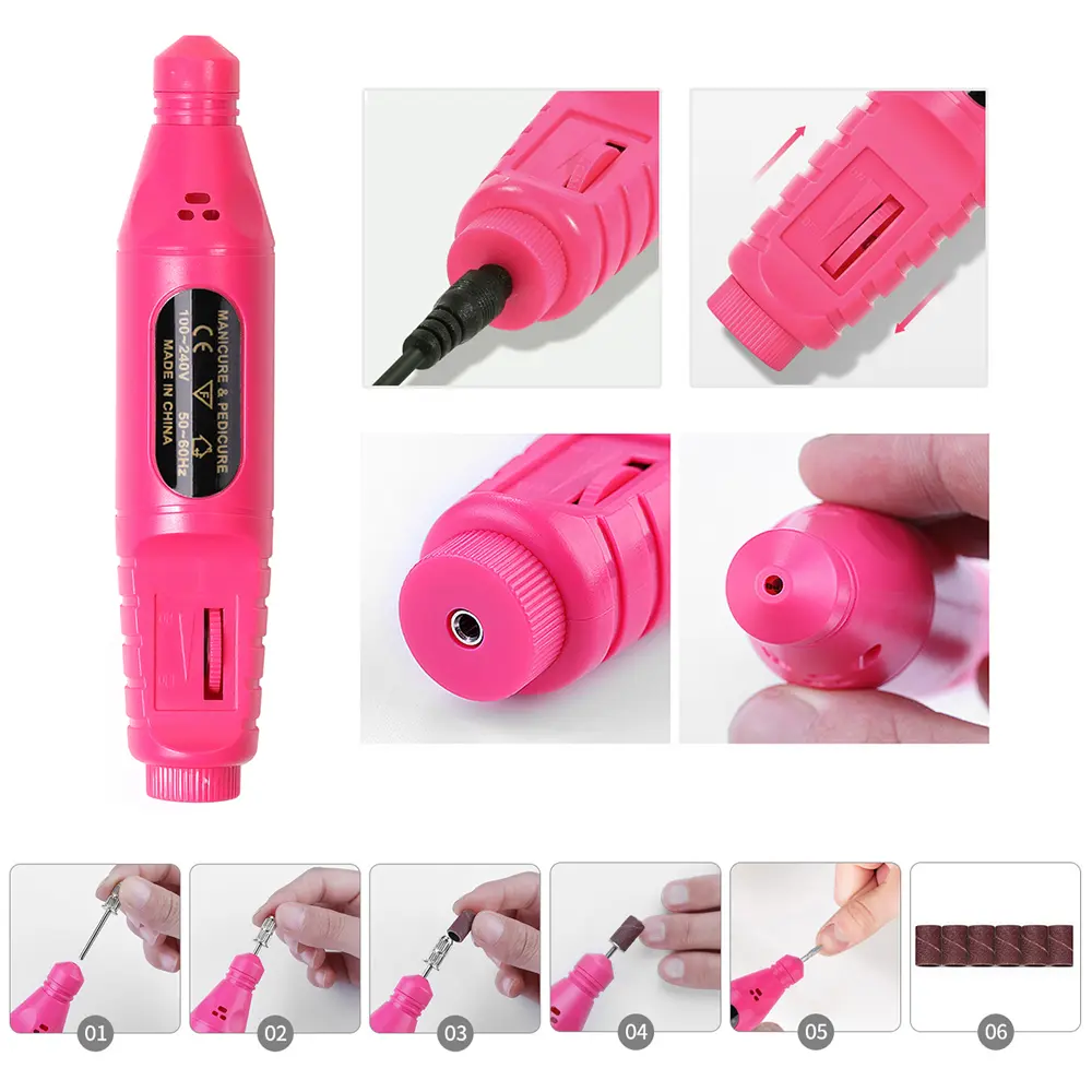 LINMANDA 3 Sets Different Nail Art Kits Starter Kit Nail Art Gadgets with Nail Polisher U V Lamp Home Salon Gift for Beginners