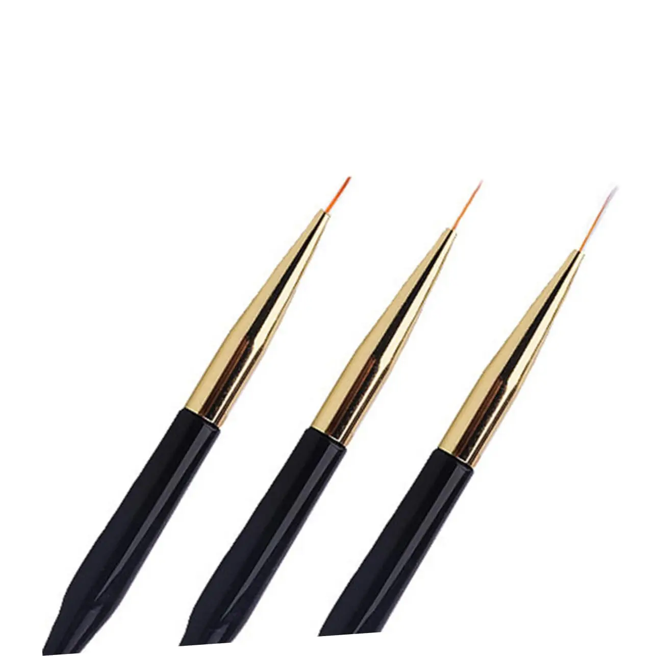 LINMANDA Nail Art Brushes 3Pcs Nail Brush Set with Gel Polish Pens and Liner Brush for Home and Professional Salon Use