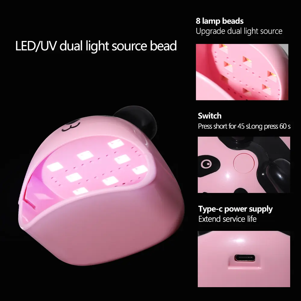 LINAMNDA Animal Nail Lamp Single Finger Phototherapy Machine Nail Dryer Manicure Tools Nails Art UV Gel Polish Drying USB Lamp