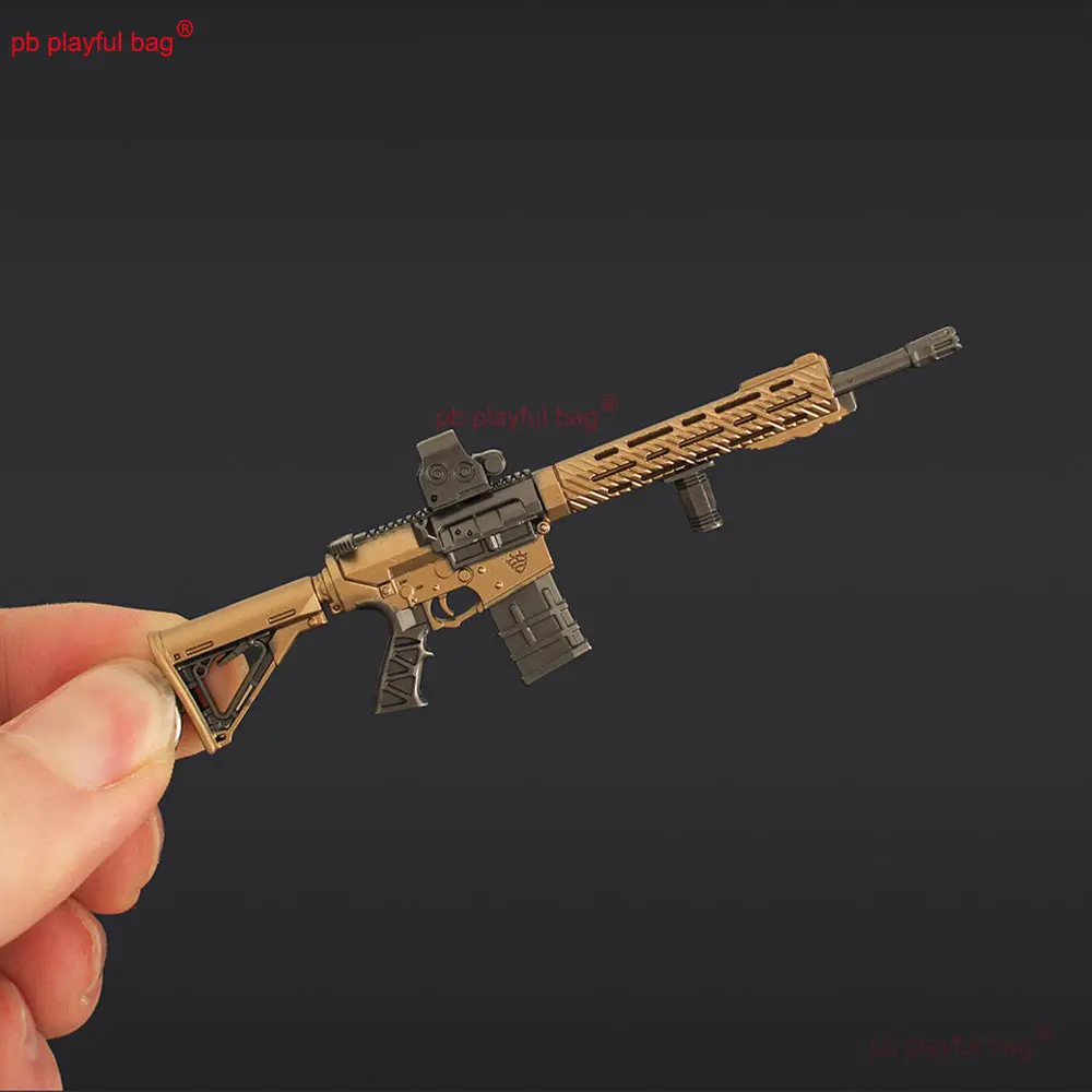 9cm Mini M110 Rifle Model Pendant Keychain Action Figure Game Weapon Alloy Key Ring Collection Birthday Gifts Kids Toy ZG383