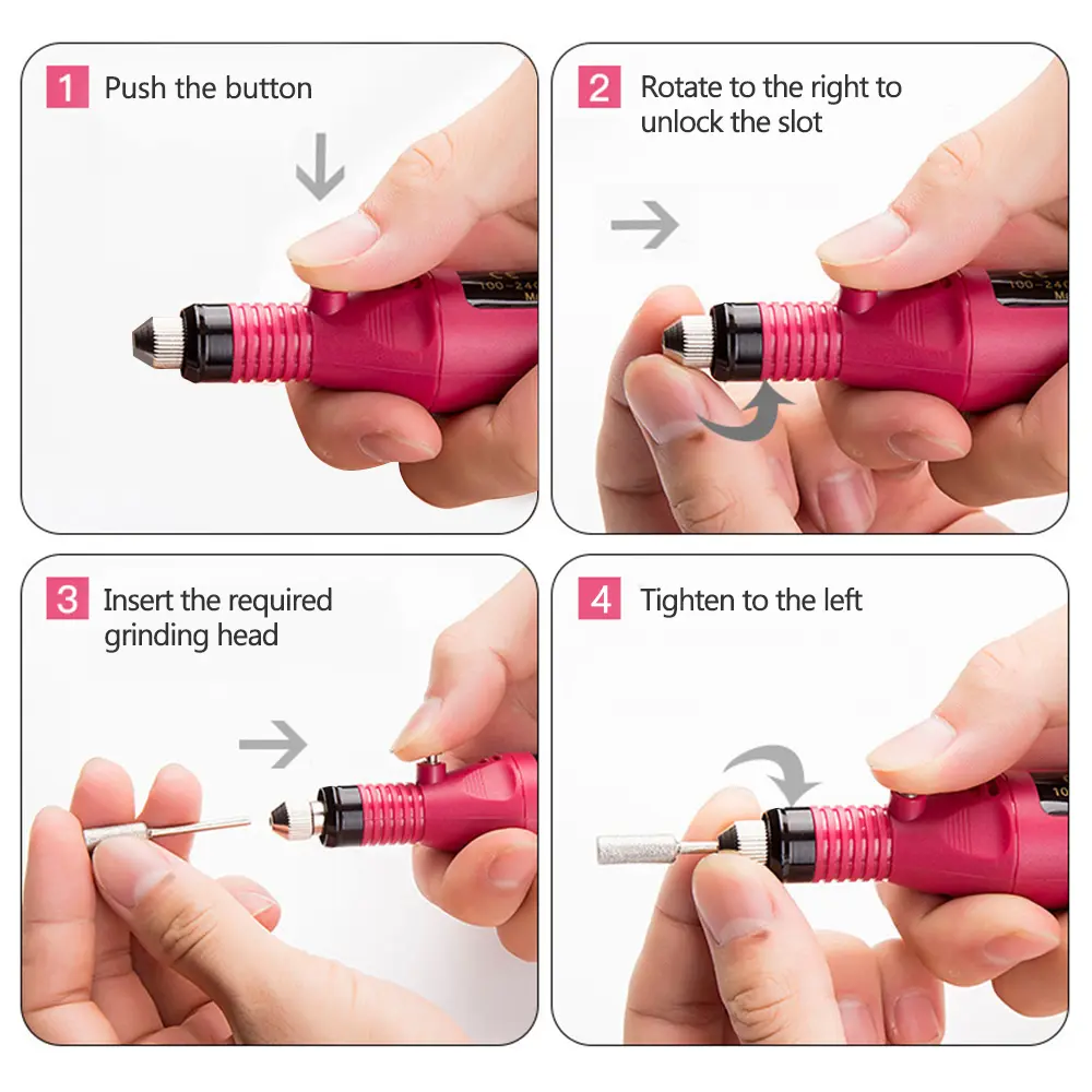 LINMANDA Electric Nail Drill Machine Set Manicure Drill Set Milling Cutters Nail File Equipment Strong Nail Polishing Tool