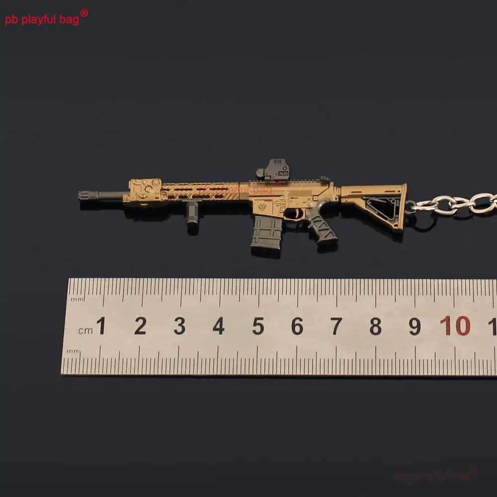 9cm Mini M110 Rifle Model Pendant Keychain Action Figure Game Weapon Alloy Key Ring Collection Birthday Gifts Kids Toy ZG383