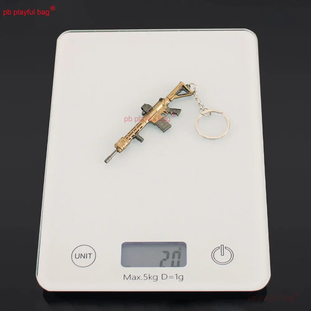 9cm Mini M110 Rifle Model Pendant Keychain Action Figure Game Weapon Alloy Key Ring Collection Birthday Gifts Kids Toy ZG383