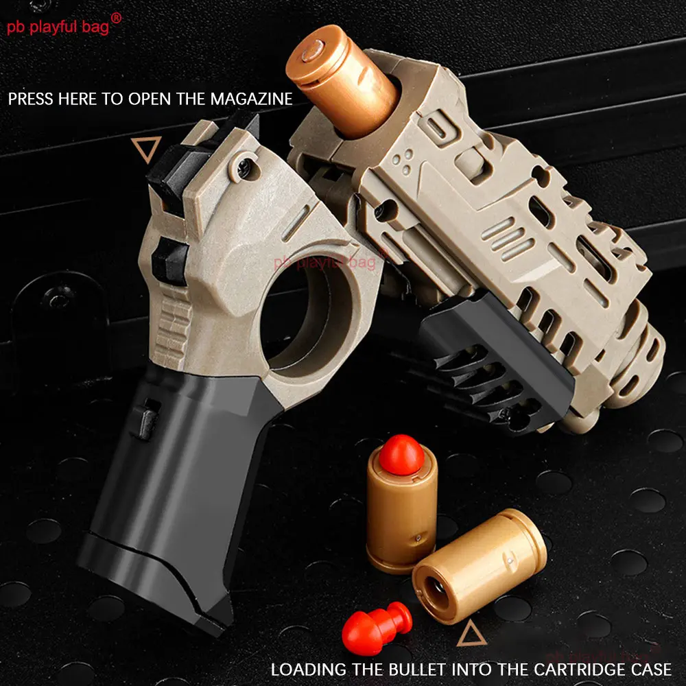 Outdoor Sports Folding Nylon Soft Bullet Gun Fidget Toys EDC Fidget Slider Stress Relief Shooting Toy Anti-Anxiety Gift QG697