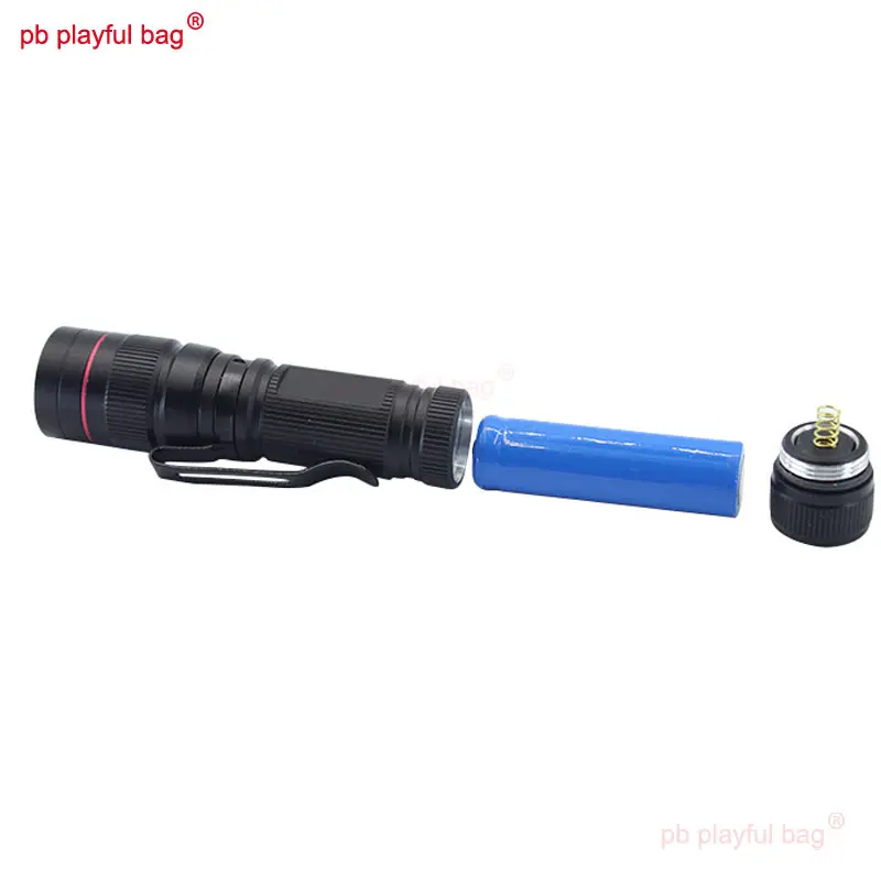Outdoor Sports UV Flashlight 395nm Purple Light Metal Aluminum Alloy Mini flashlight Telescopic Focusing Toy Accessories RG17