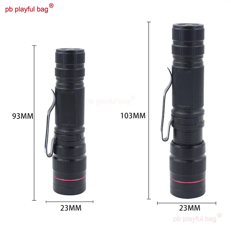 Outdoor Sports UV Flashlight 395nm Purple Light Metal Aluminum Alloy Mini flashlight Telescopic Focusing Toy Accessories RG17