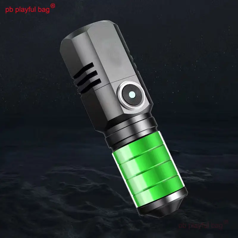 Outdoor Sports Tactical Mini Flashlight Portable USB Rechargeable LED Aluminum Alloy Camping Travel Equipment Lighting Tool RG16