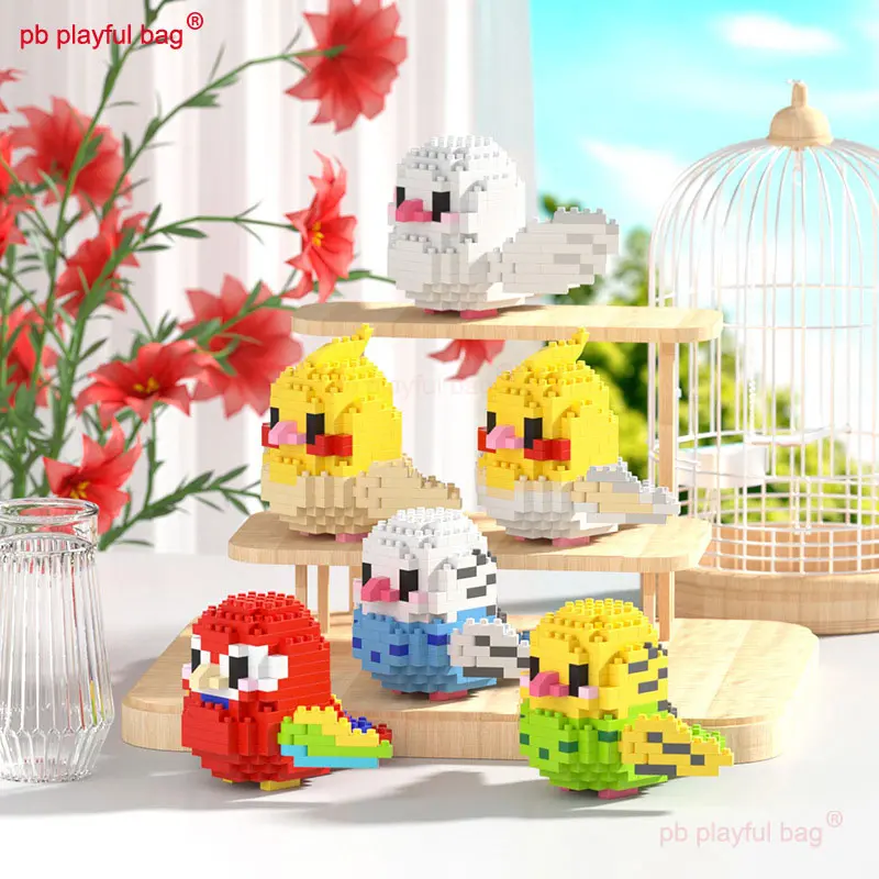 12 Styles Micro Building Blocks Animal Bird Parrot Creative DIY Assembly Toys Puzzle Education Christmas Gift Decoration UG322