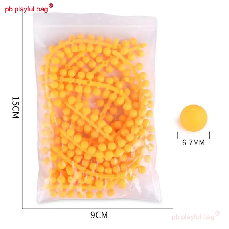 PB Playful Bag Outdoor Sports 6mm Soft Bullet Yellow Soft Rubber Bullet CS Game Mini Leisure Kids Toy Accessories IG53