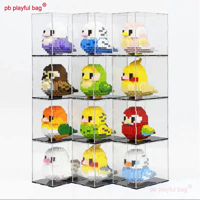 12 Styles Micro Building Blocks Animal Bird Parrot Creative DIY Assembly Toys Puzzle Education Christmas Gift Decoration UG322