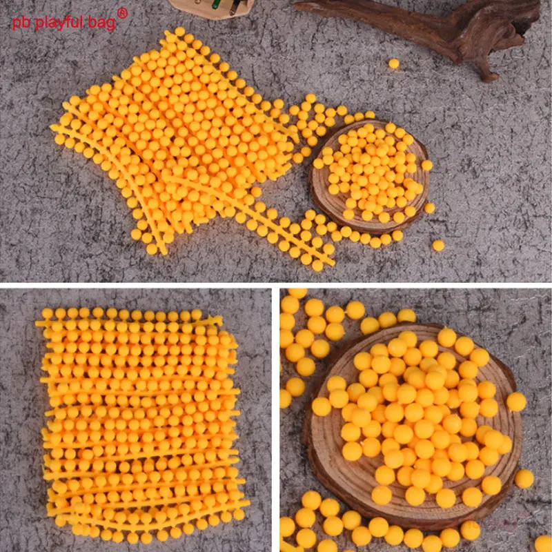 PB Playful Bag Outdoor Sports 6mm Soft Bullet Yellow Soft Rubber Bullet CS Game Mini Leisure Kids Toy Accessories IG53