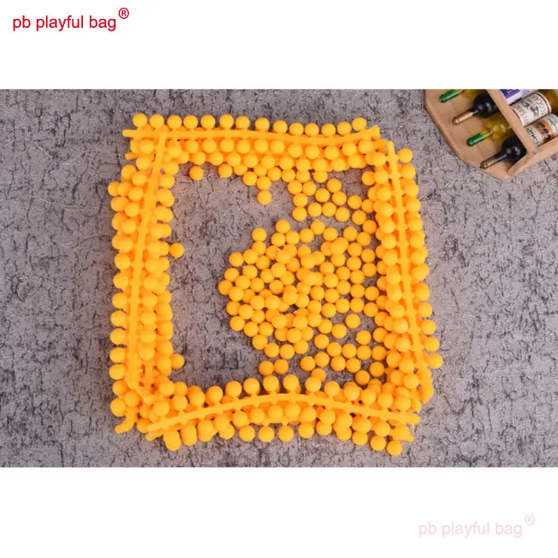 PB Playful Bag Outdoor Sports 6mm Soft Bullet Yellow Soft Rubber Bullet CS Game Mini Leisure Kids Toy Accessories IG53