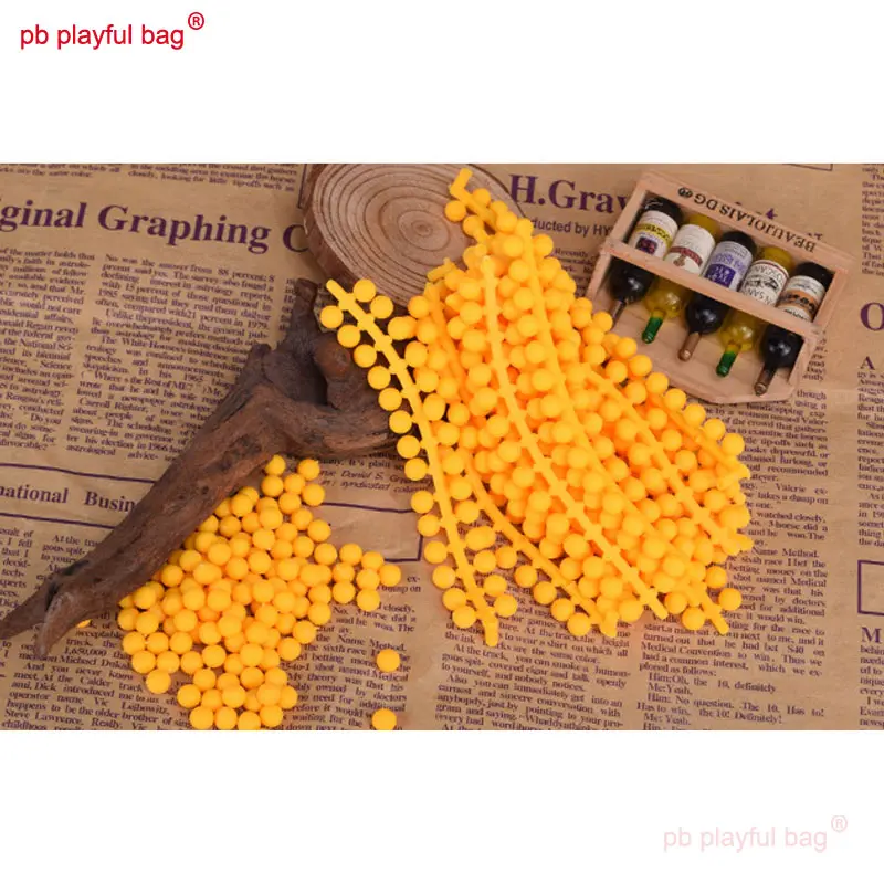 PB Playful Bag Outdoor Sports 6mm Soft Bullet Yellow Soft Rubber Bullet CS Game Mini Leisure Kids Toy Accessories IG53