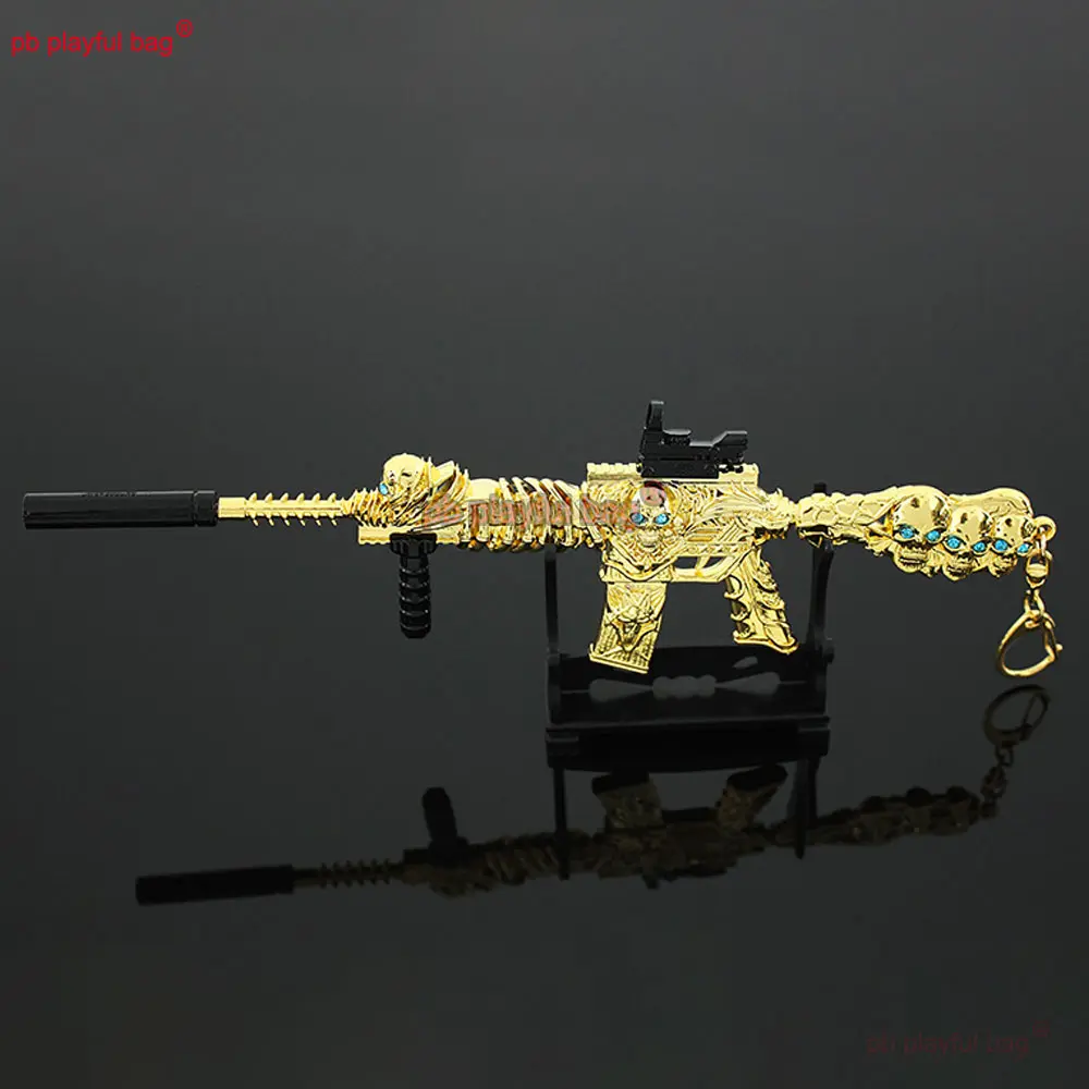 24cm M416 Rifle Metal Toy Gun Model CS Game Peripheral Keychain Backpack Pendant Action Figures Collect Kids Toy Gift ZG403