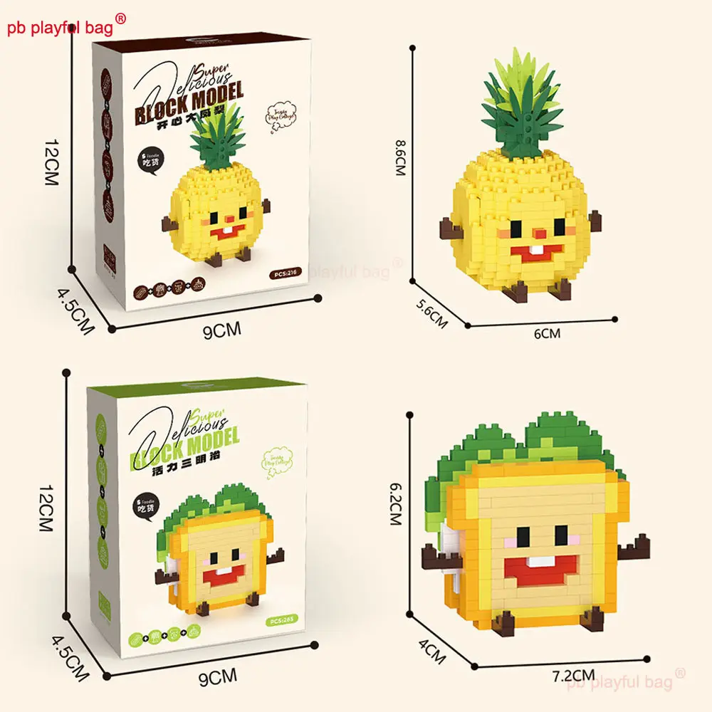 Microparticle Building Block Milk Cake Food Series Kids Educational Toys Puzzle Fruit Avocado Model Building Blocks Gift UG324